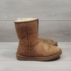 Ugg Australia Women 5825 Ankle Short Leather Boots shoes sz 7